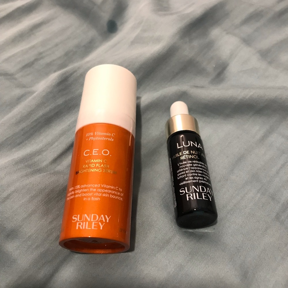 NEW travel size sunday riley skincare